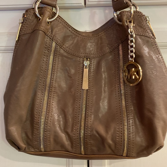 Michael Kors Brown Leather Tote Bag - Picture 3 of 10